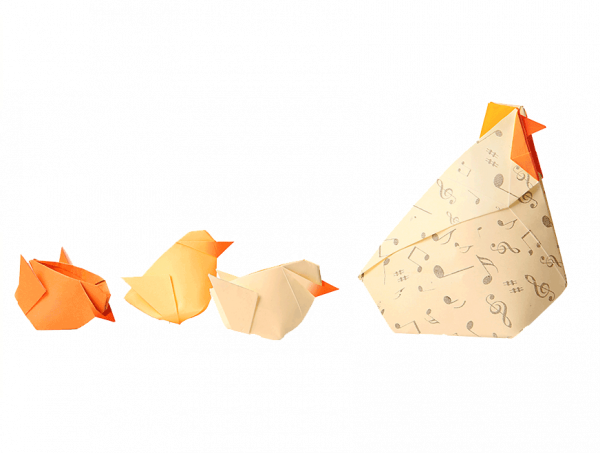 Origami-Chicks-Hen-Row