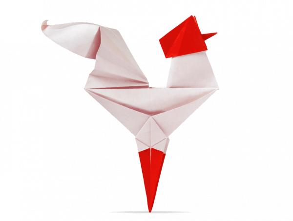 Origami-Rooster